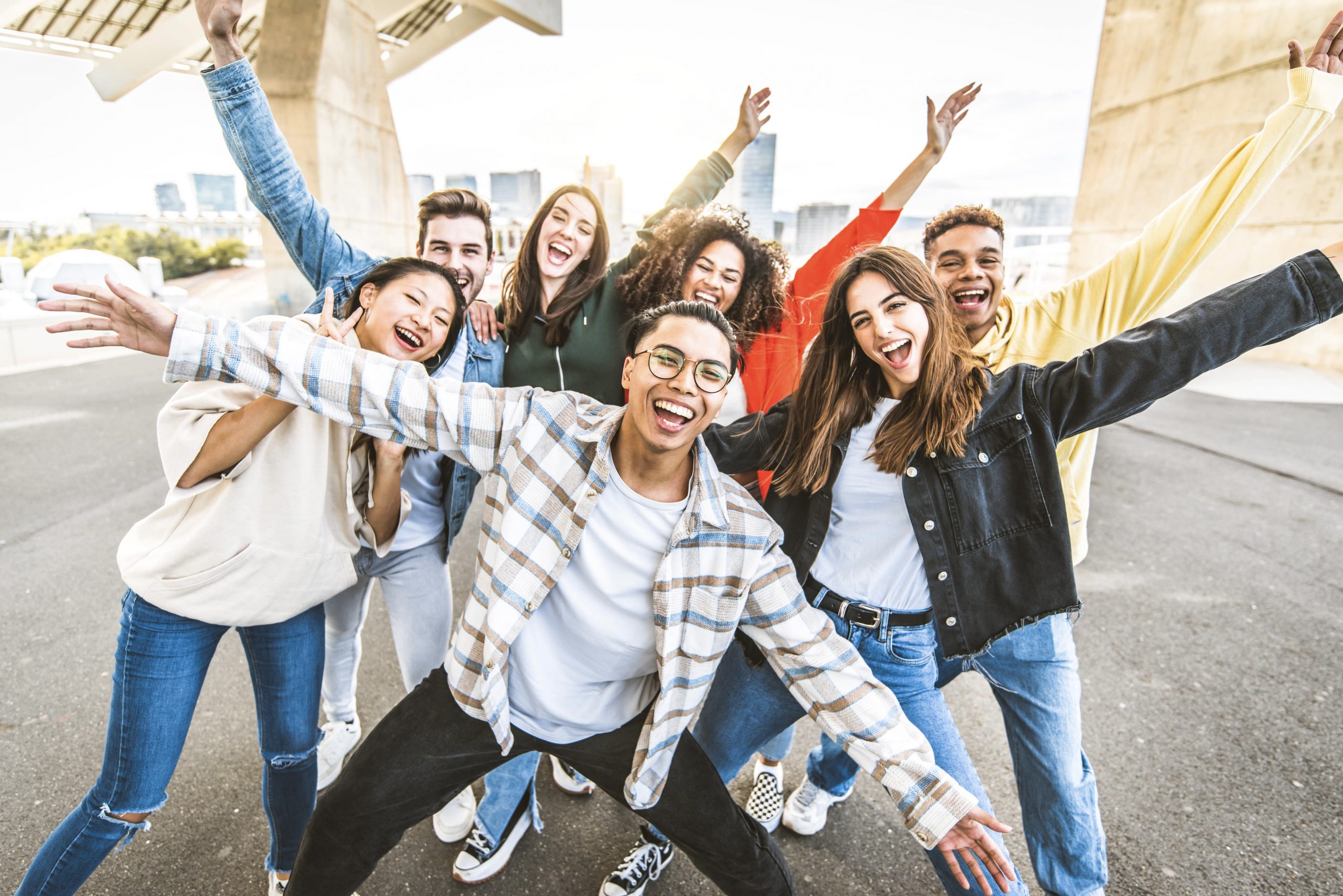 English language course students of vi academy having fun time